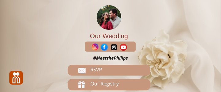 Include Your Wedding Hashtag and Socials on Your Nibbitt Page